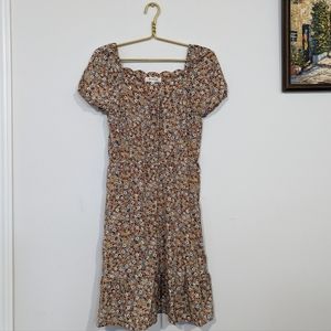 Monteau scalloped floral dress